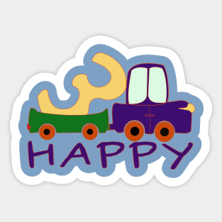 Happy three is just coming Sticker